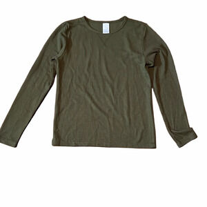 T&B Sleepwear top forrest green XL (14/16) thermal waffle top cozy